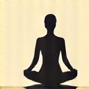 ヨガポーズの抽象的な描写